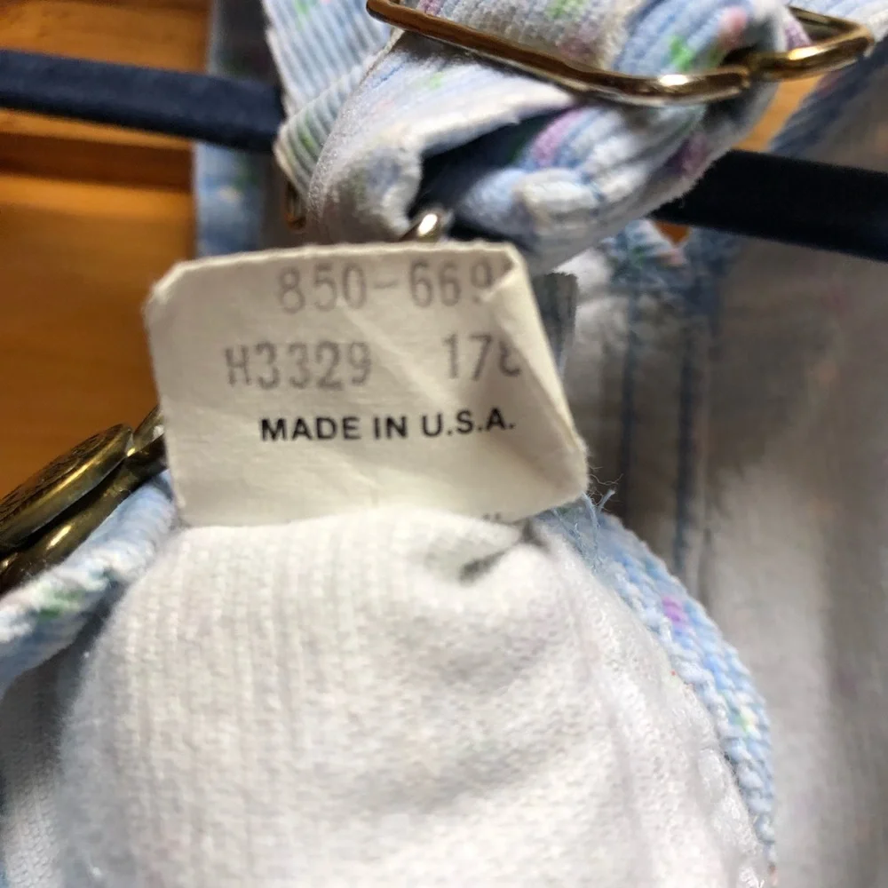 Vintage Oshkosh overall corduroy floral blue 12 months